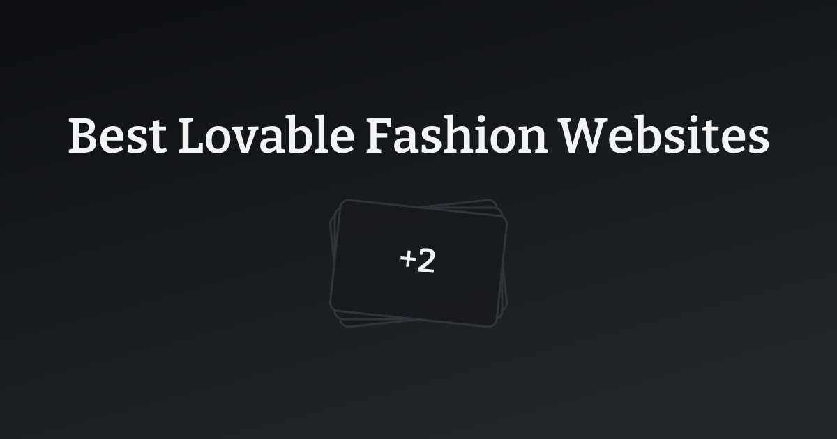 Best Lovable Fashion Websites with count