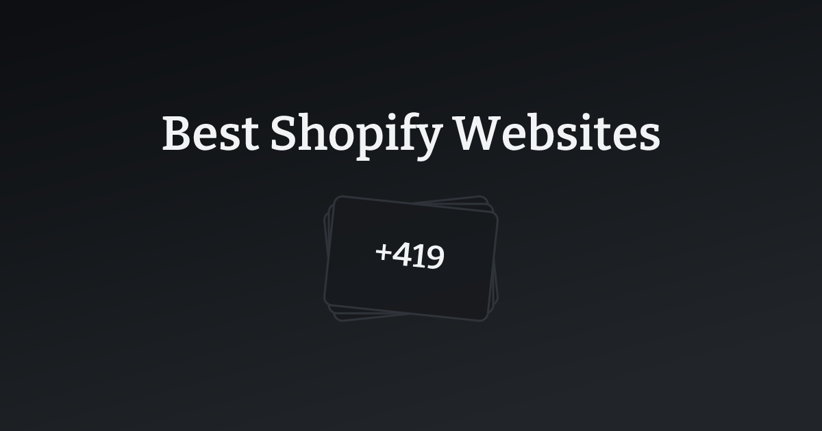 Best Shopify Websites with count