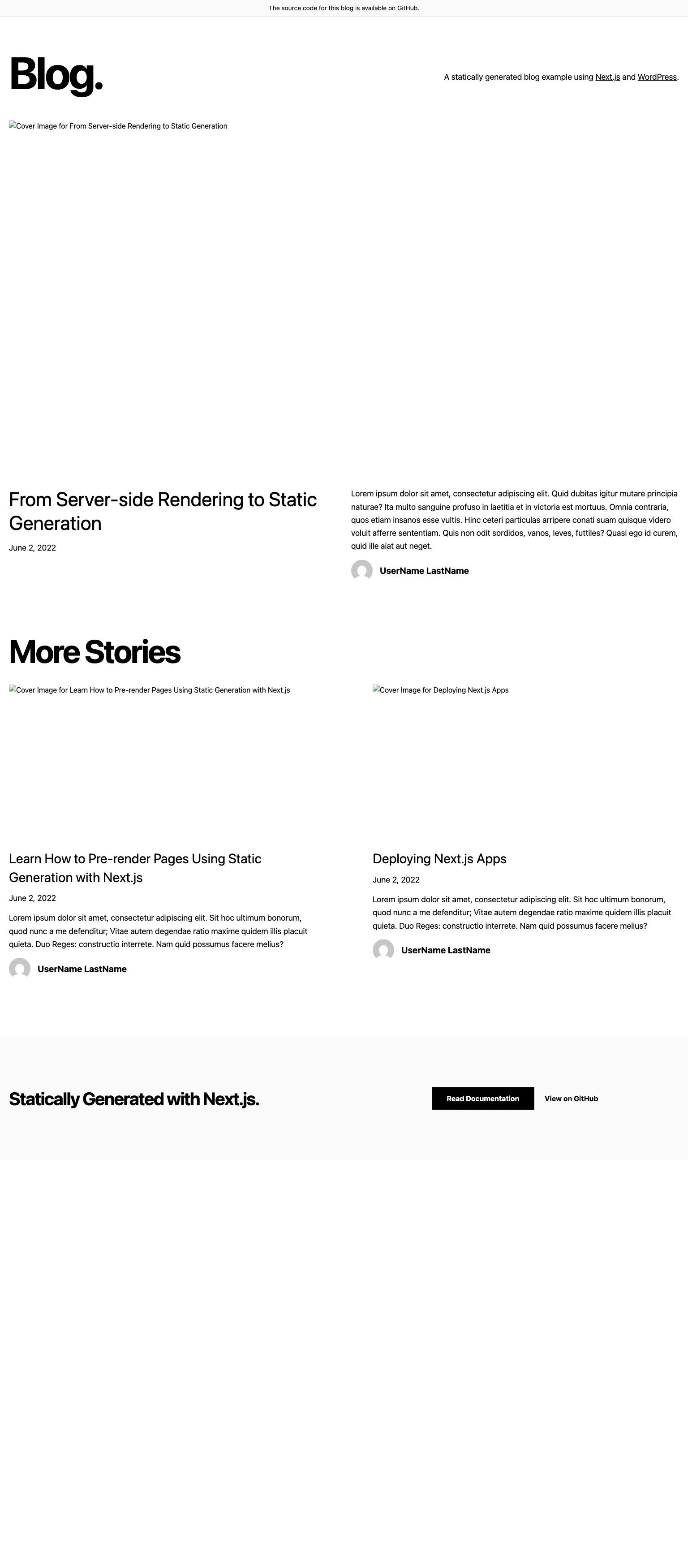 Isr Blog With Next.js And Wordpress screenshot