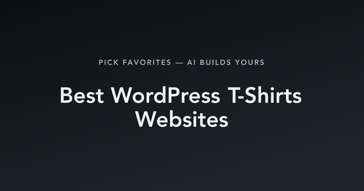 Best WordPress T-Shirts Websites with count