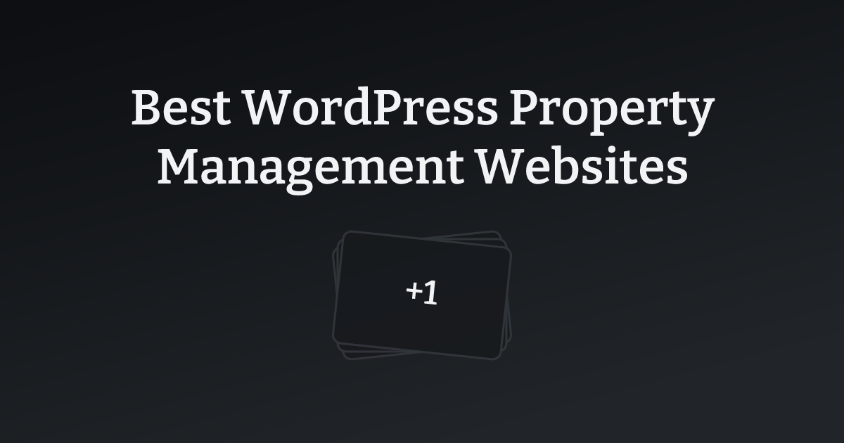 Best WordPress Property Management Websites with count