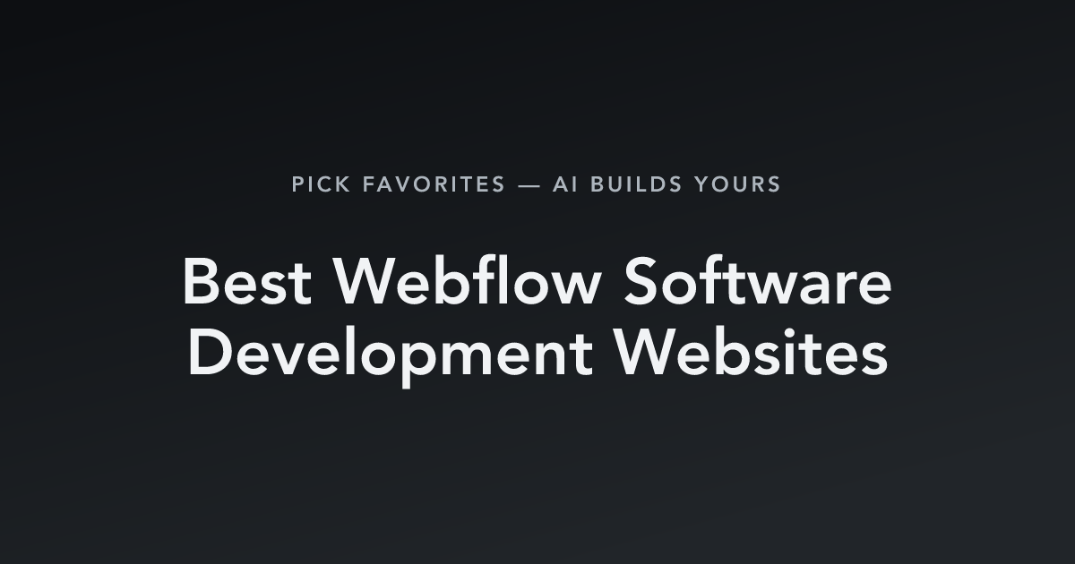 Best Webflow Software Development Websites with count
