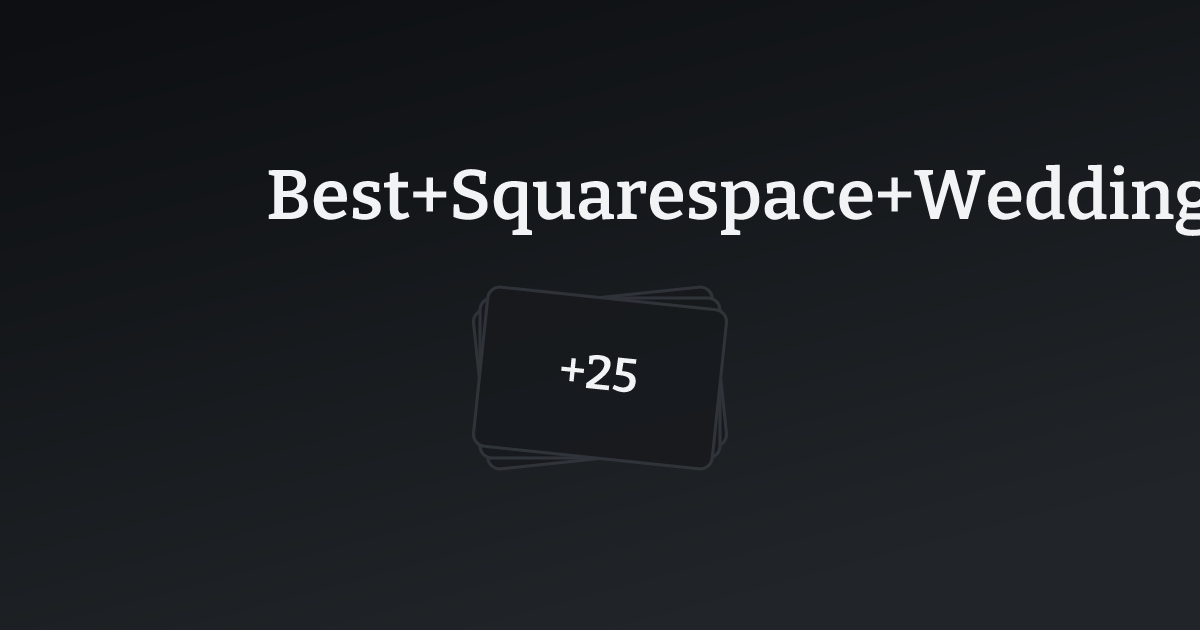 Best Squarespace Wedding Templates with count