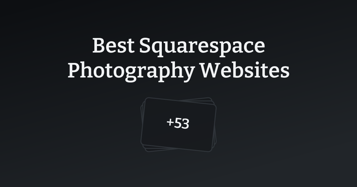 Best Squarespace Photography Websites with count