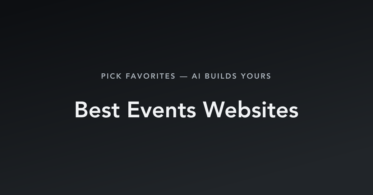Best Events Websites with count
