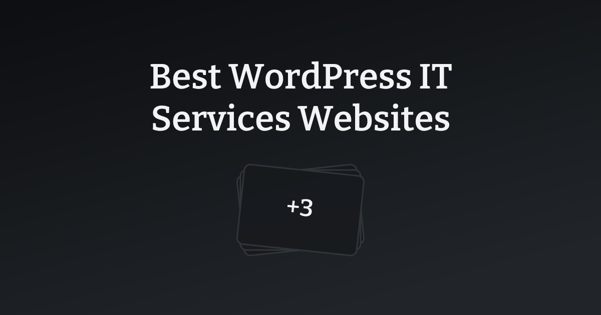 Best WordPress IT Services Websites with count