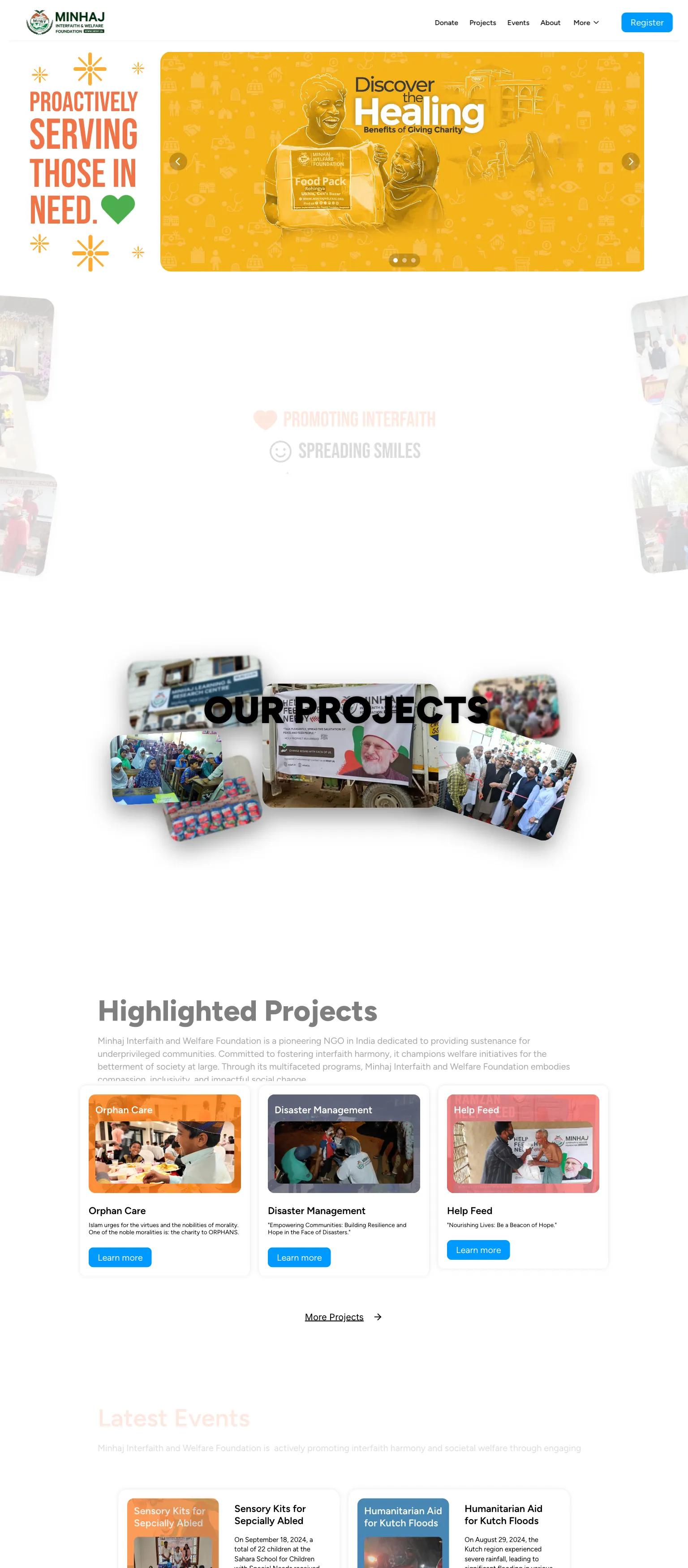 Minhaj Interfaith and Welfare Foundation screenshot
