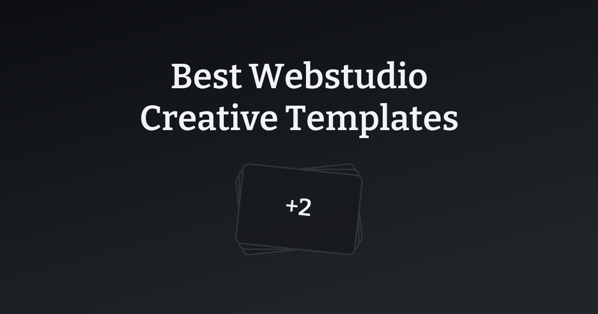 Best Webstudio Creative Templates with count