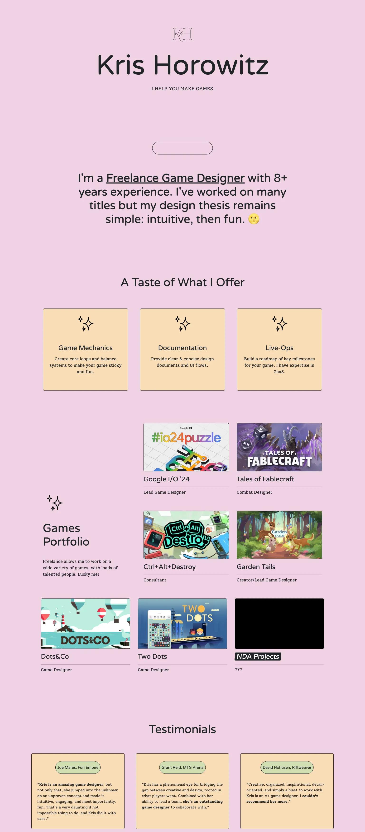 Kris Horowitz screenshot