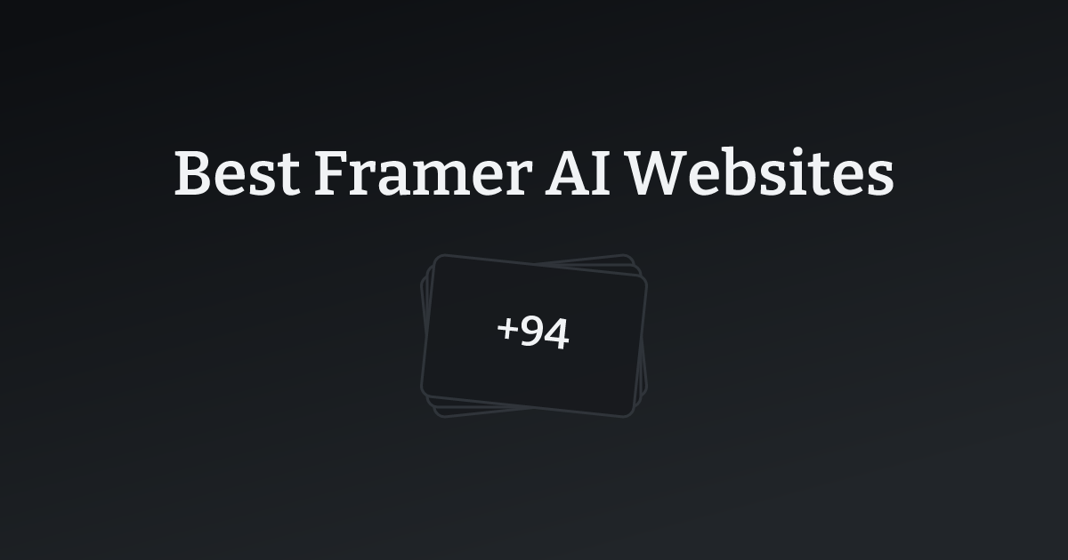 Best Framer AI Websites with count