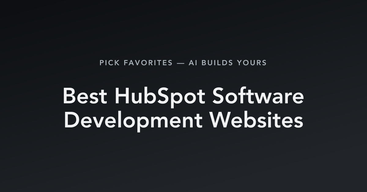 Best HubSpot Software Development Websites with count