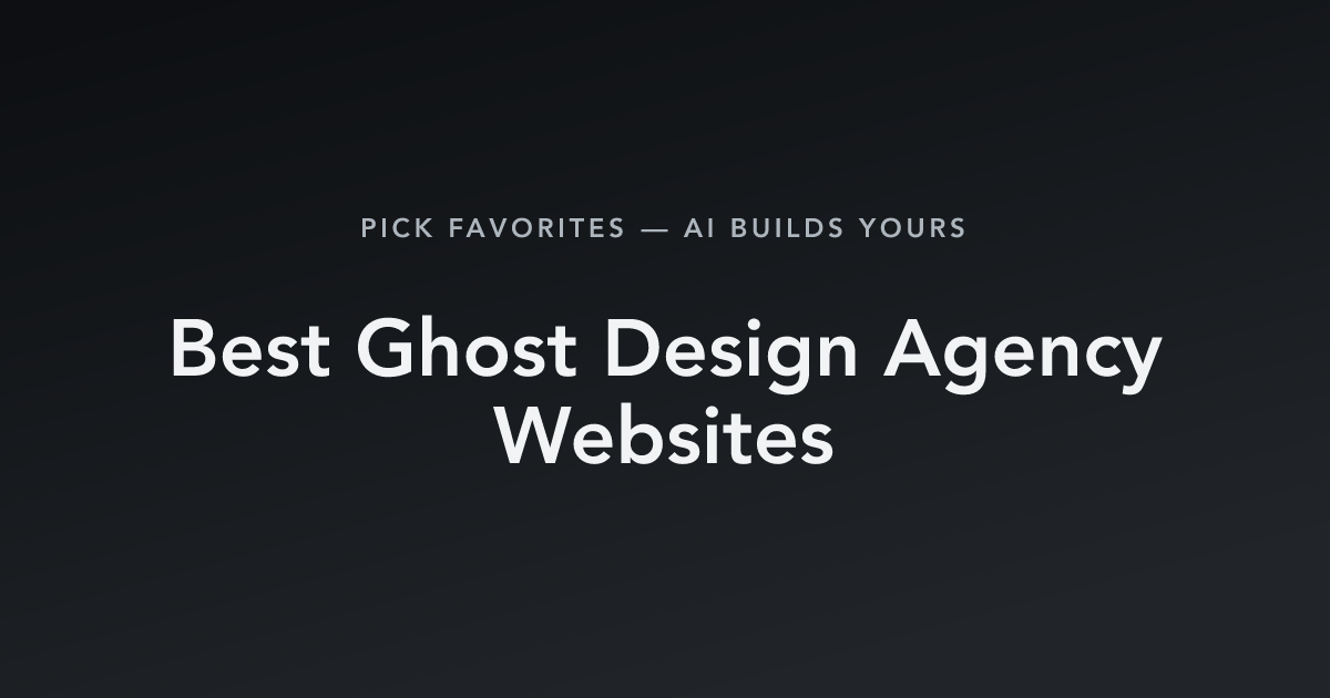 Best Ghost Design Agency Websites with count