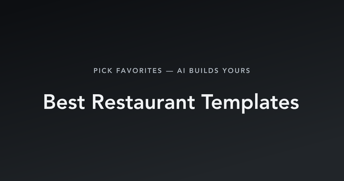 Best Restaurant Templates with count