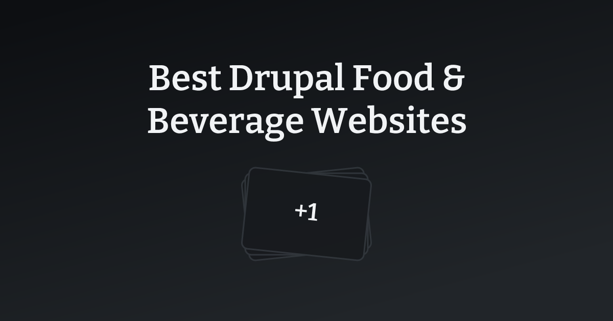 Best Drupal Food & Beverage Websites with count