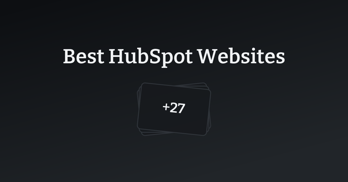 Best HubSpot Websites with count