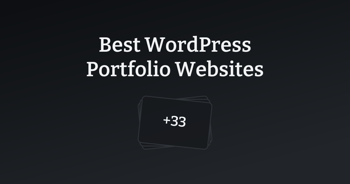 Best WordPress Portfolio Websites with count