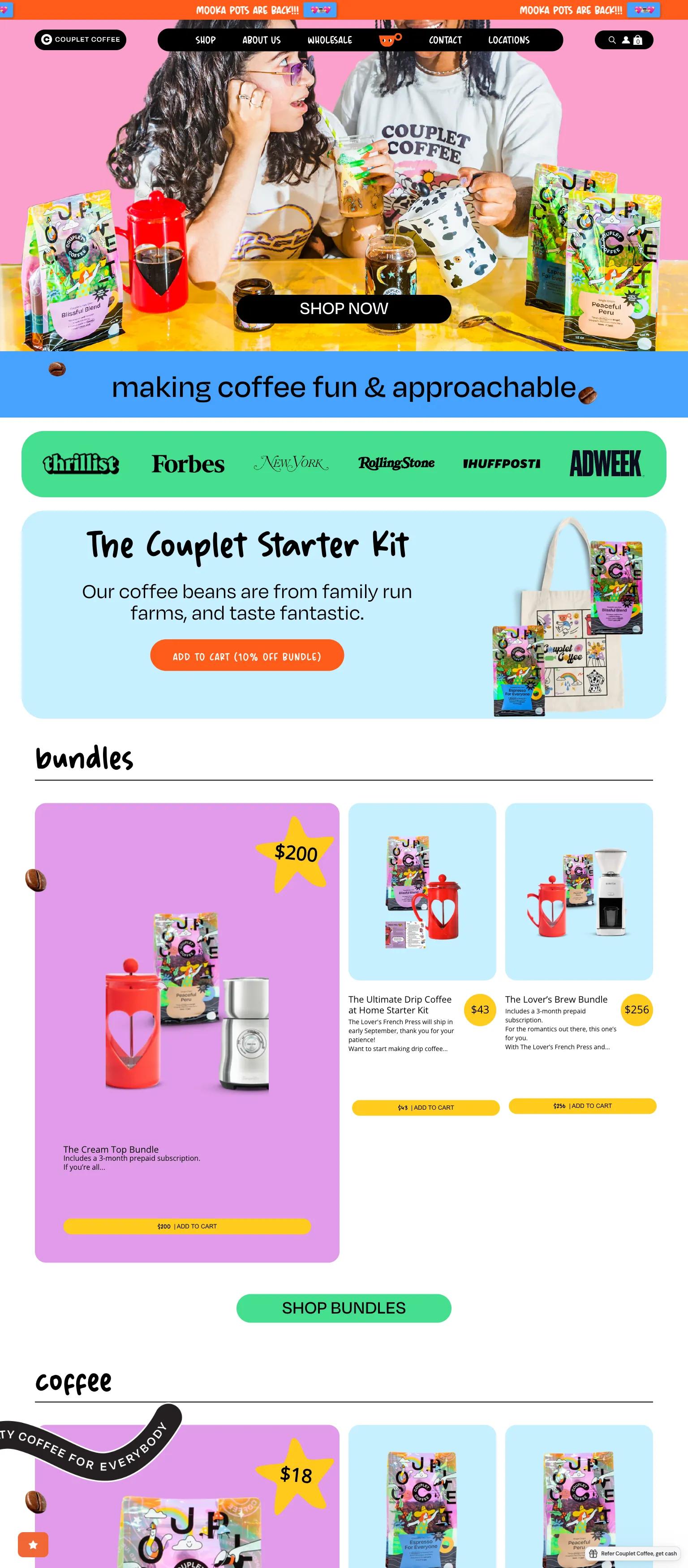 Couplet Coffee screenshot