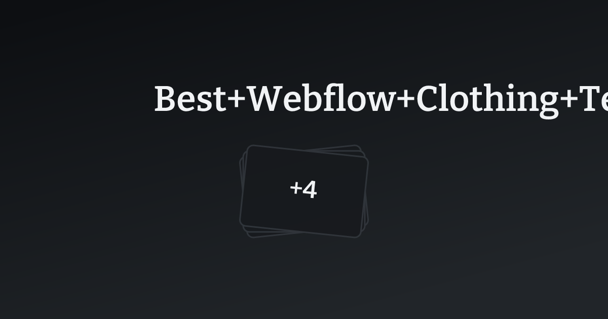 Best Webflow Clothing Templates with count