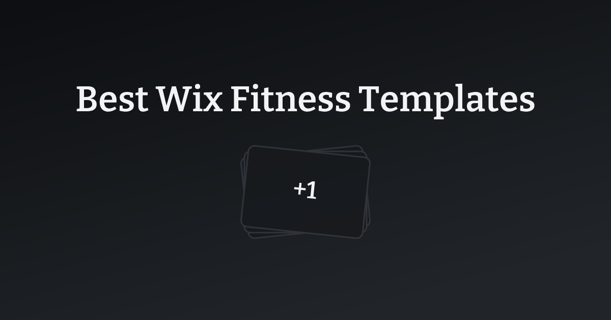 Best Wix Fitness Templates with count