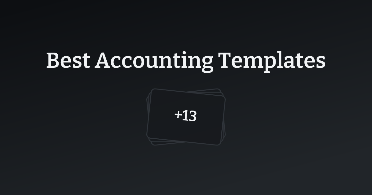 Best Accounting Templates with count