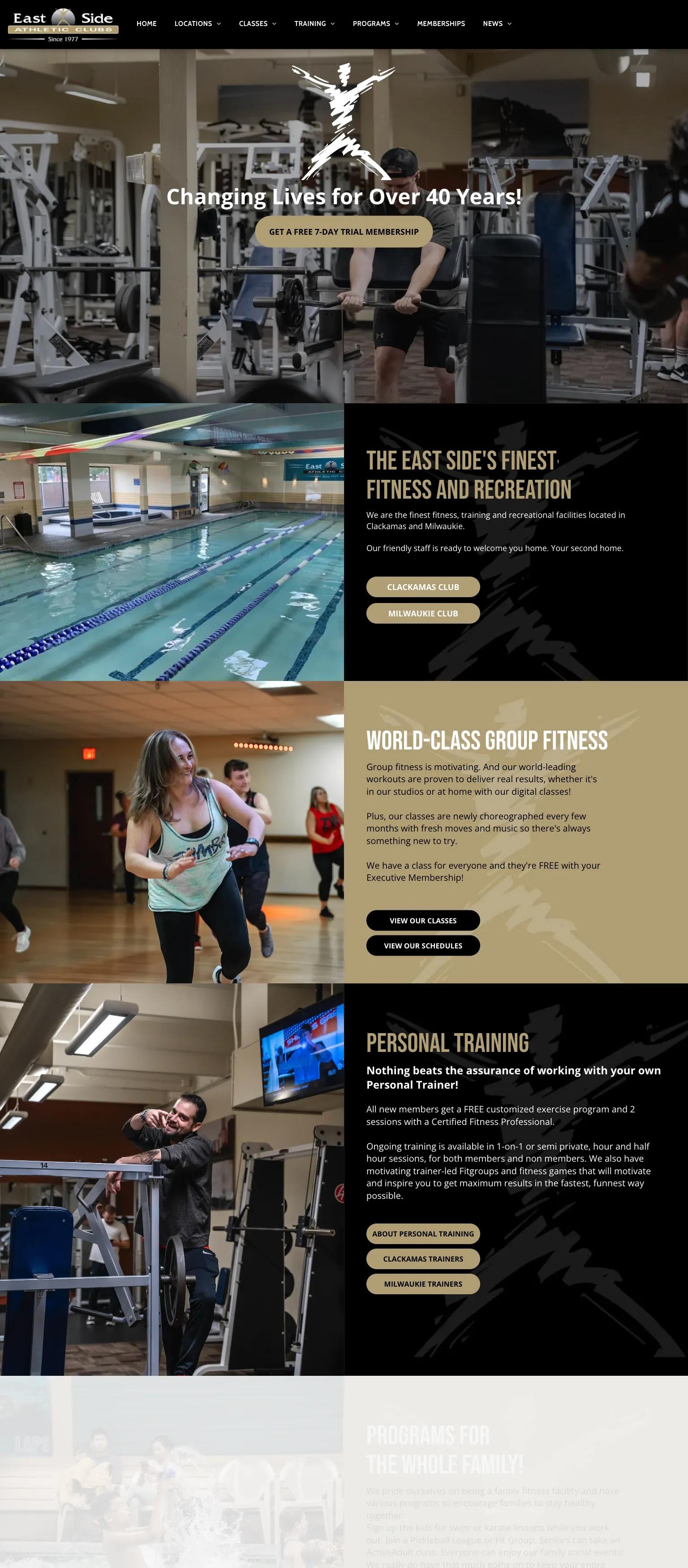 East Side Athletic Club screenshot