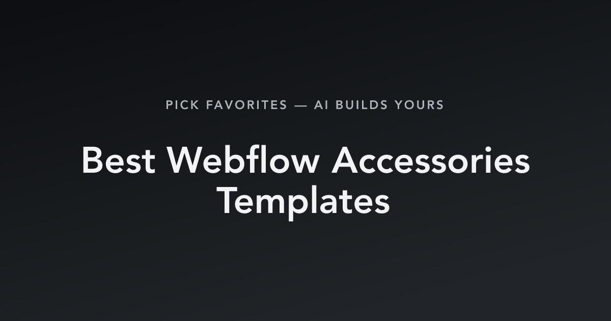 Best Webflow Accessories Templates with count