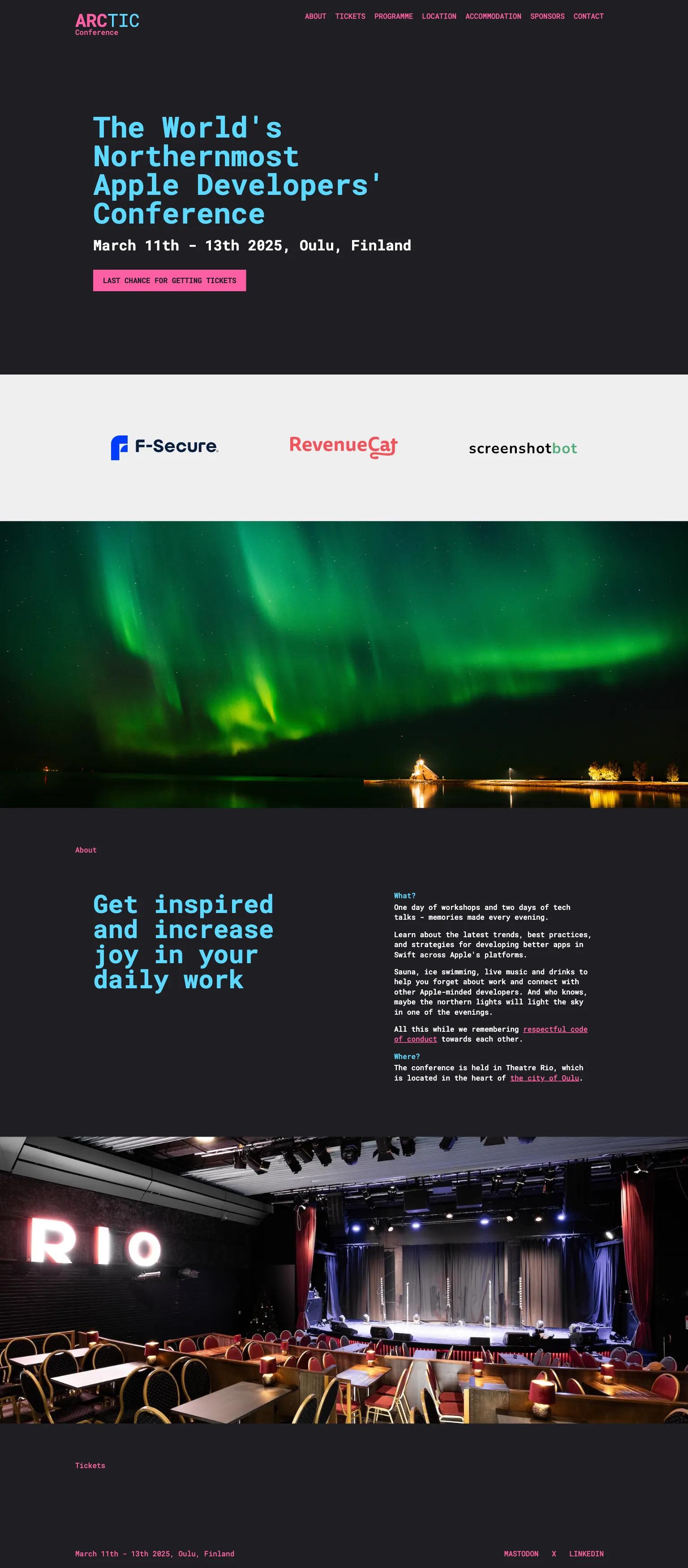 ARCTIC Conference screenshot