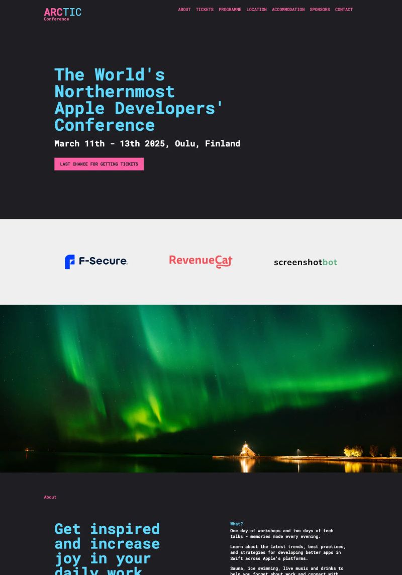 ARCTIC Conference screenshot