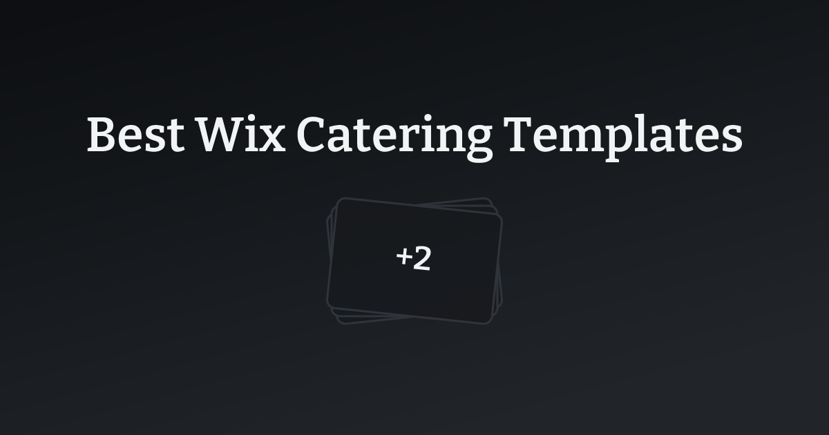 Best Wix Catering Templates with count