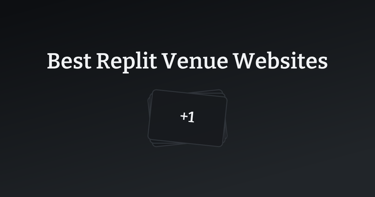 Best Replit Venue Websites with count