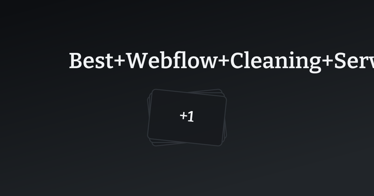 Best Webflow Cleaning Services Templates with count