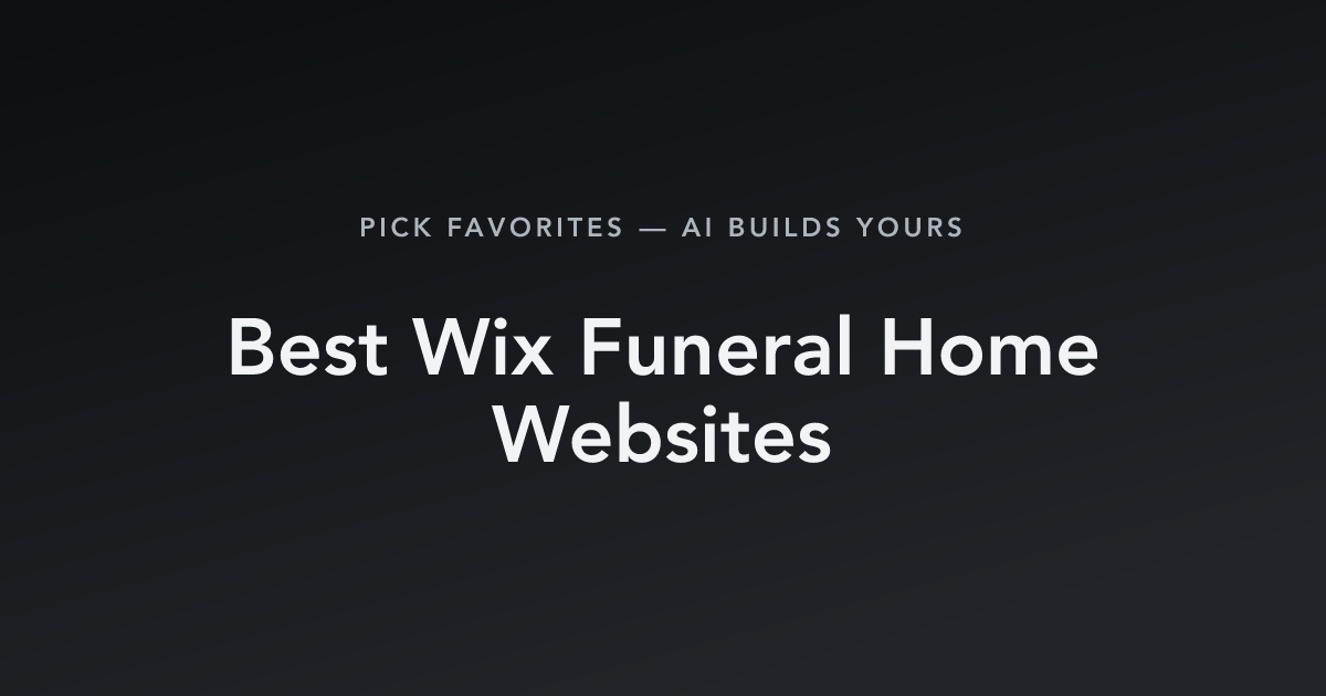 Best Wix Funeral Home Websites with count