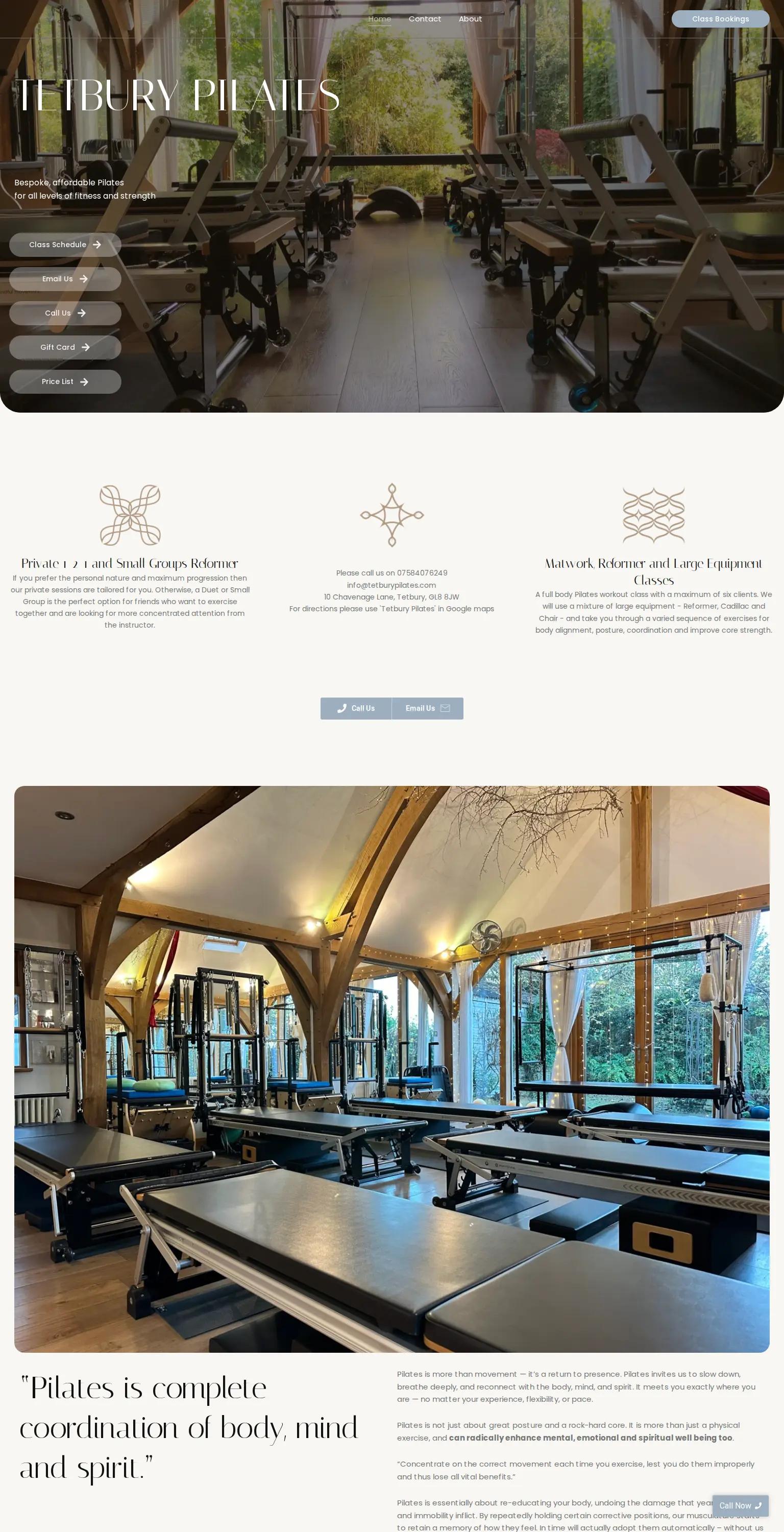 Tetbury Pilates screenshot