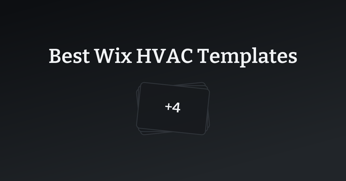 Best Wix HVAC Templates with count