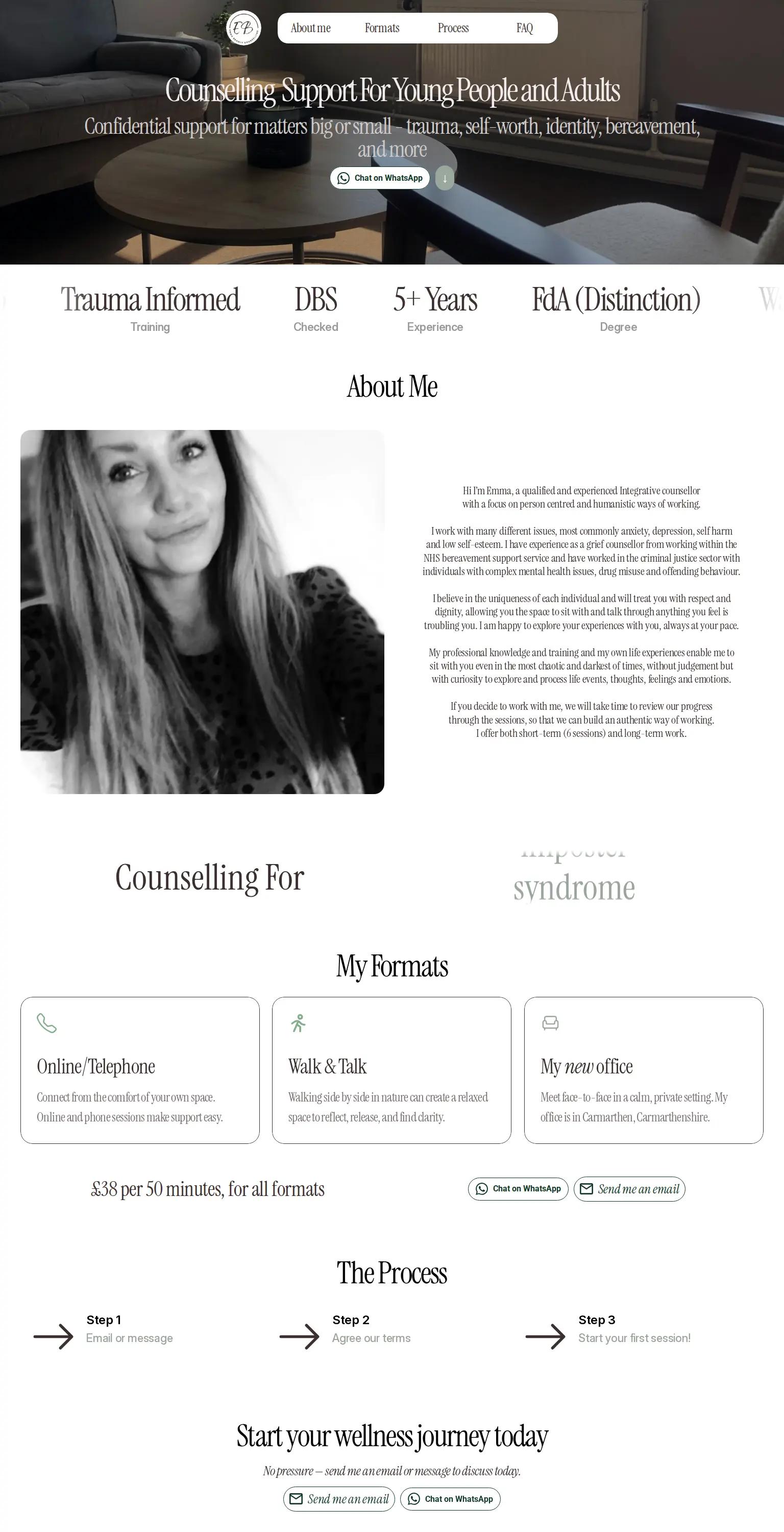 Emma Bradly Counselling screenshot