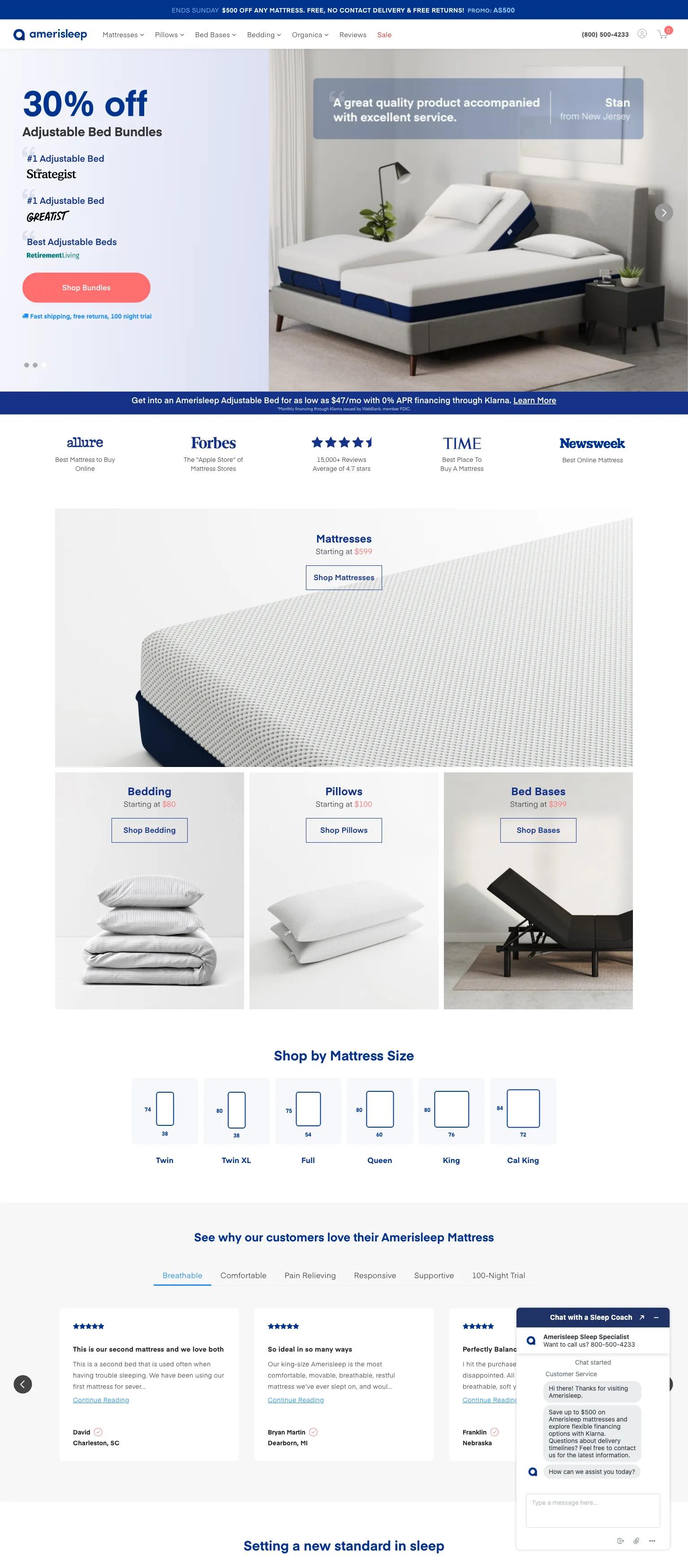 Amerisleep screenshot