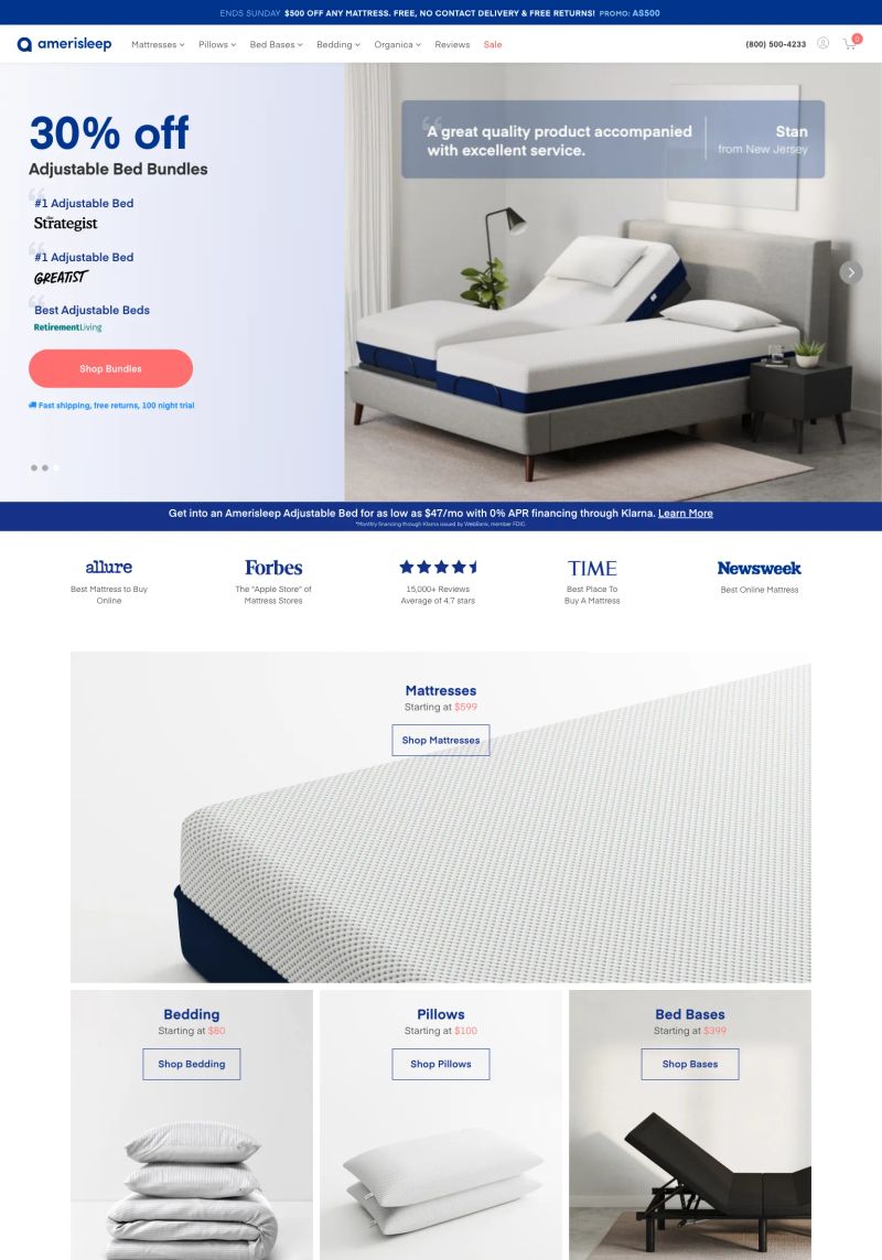 Amerisleep screenshot