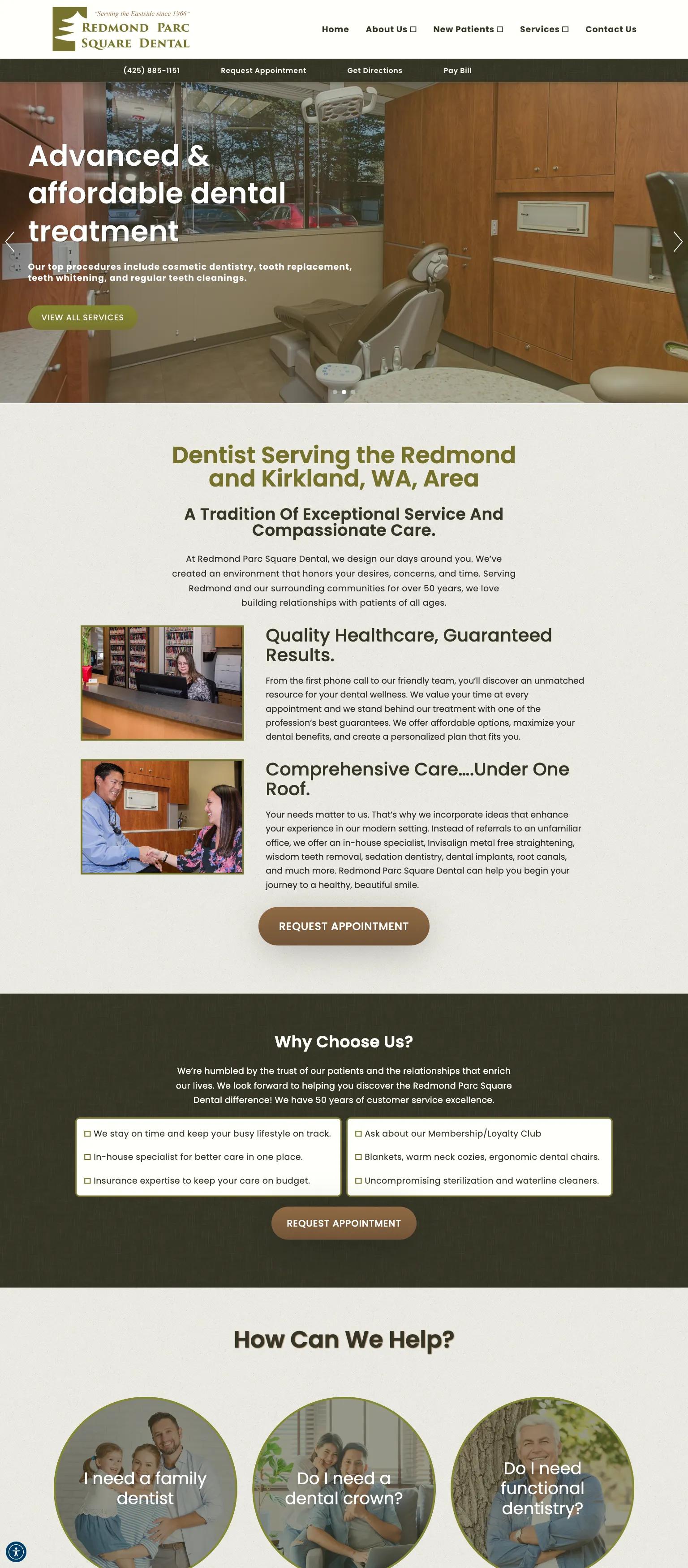 Redmond Parc Square Dental screenshot