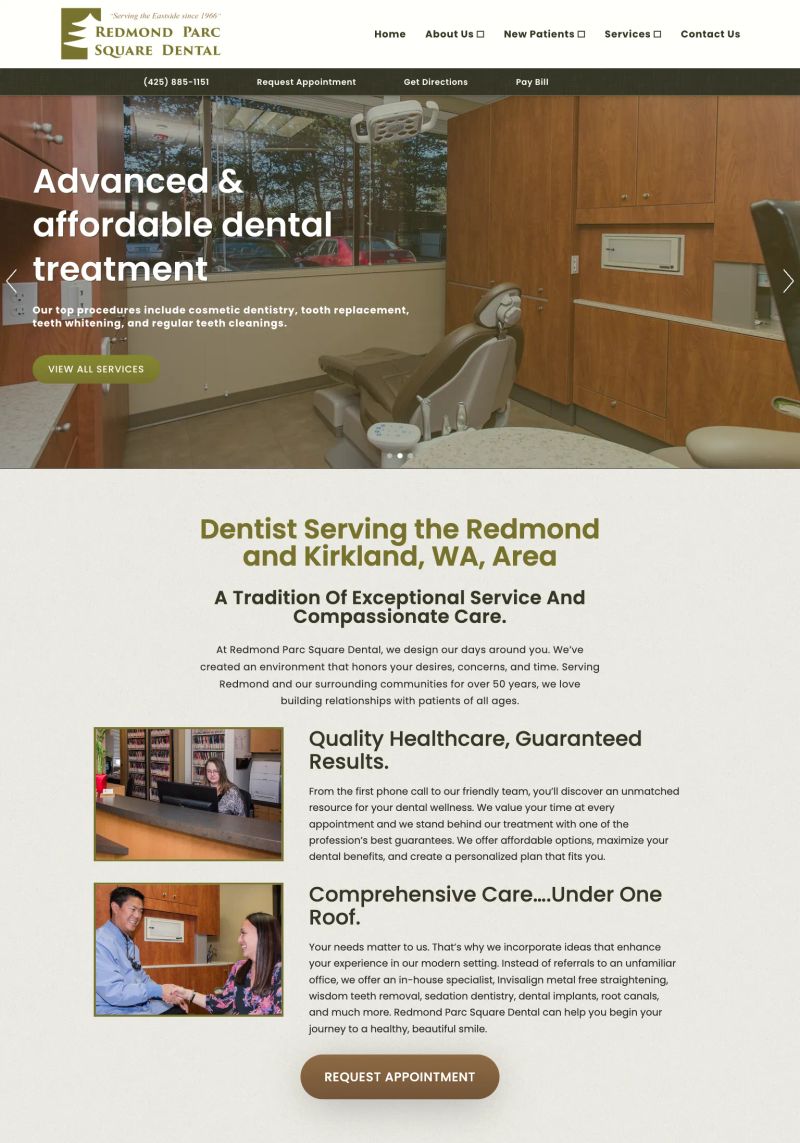 Redmond Parc Square Dental screenshot