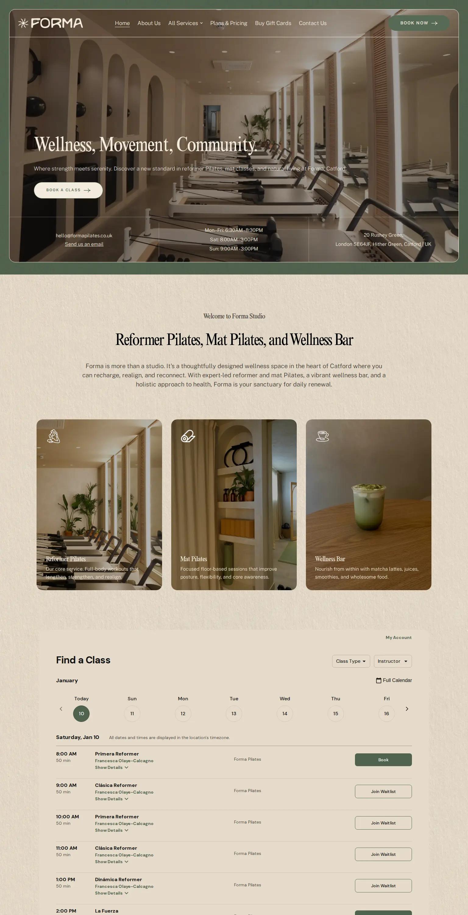 Forma Pilates screenshot