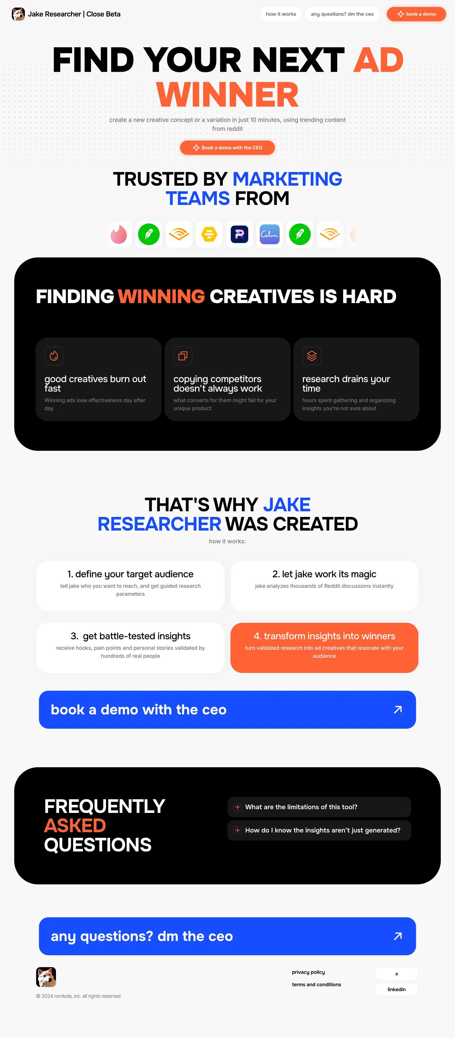 Jake Researcher screenshot