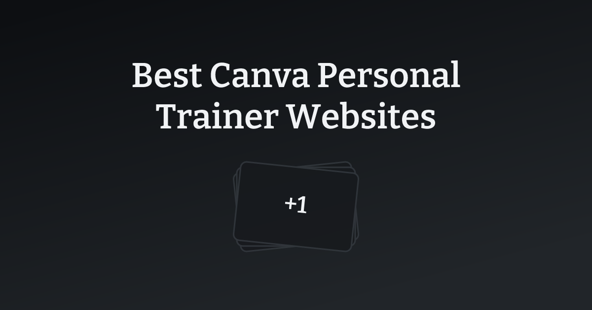 Best Canva Personal Trainer Websites with count