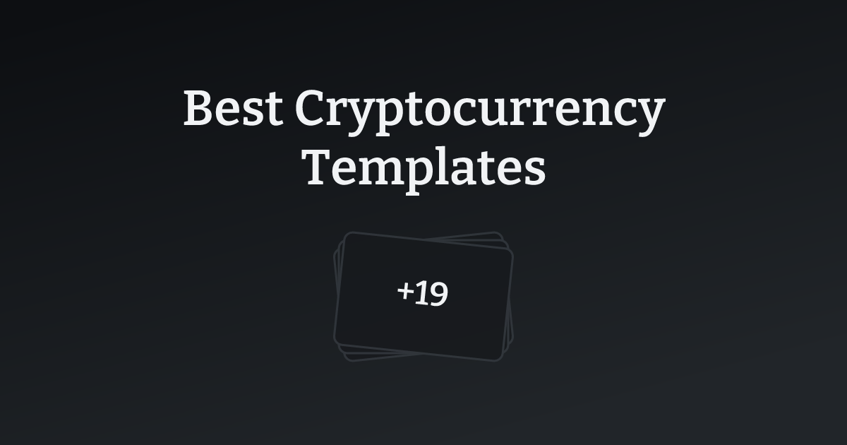 Best Cryptocurrency Templates with count