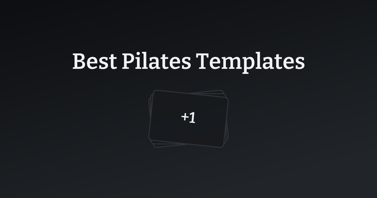 Best Pilates Templates with count
