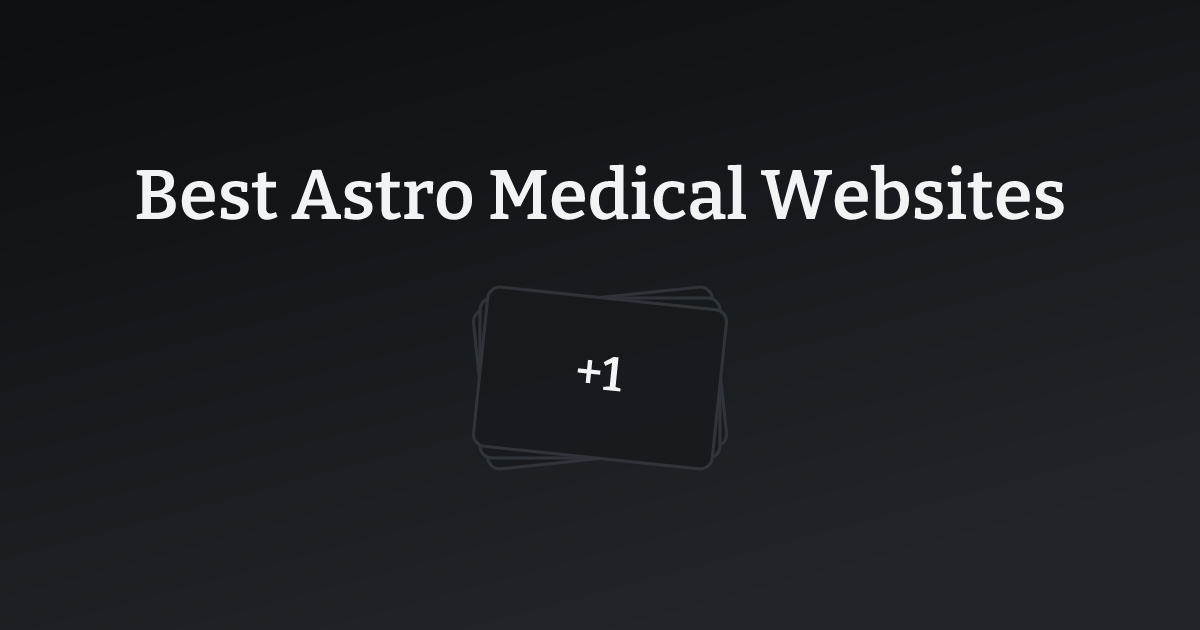 Best Astro Medical Websites with count