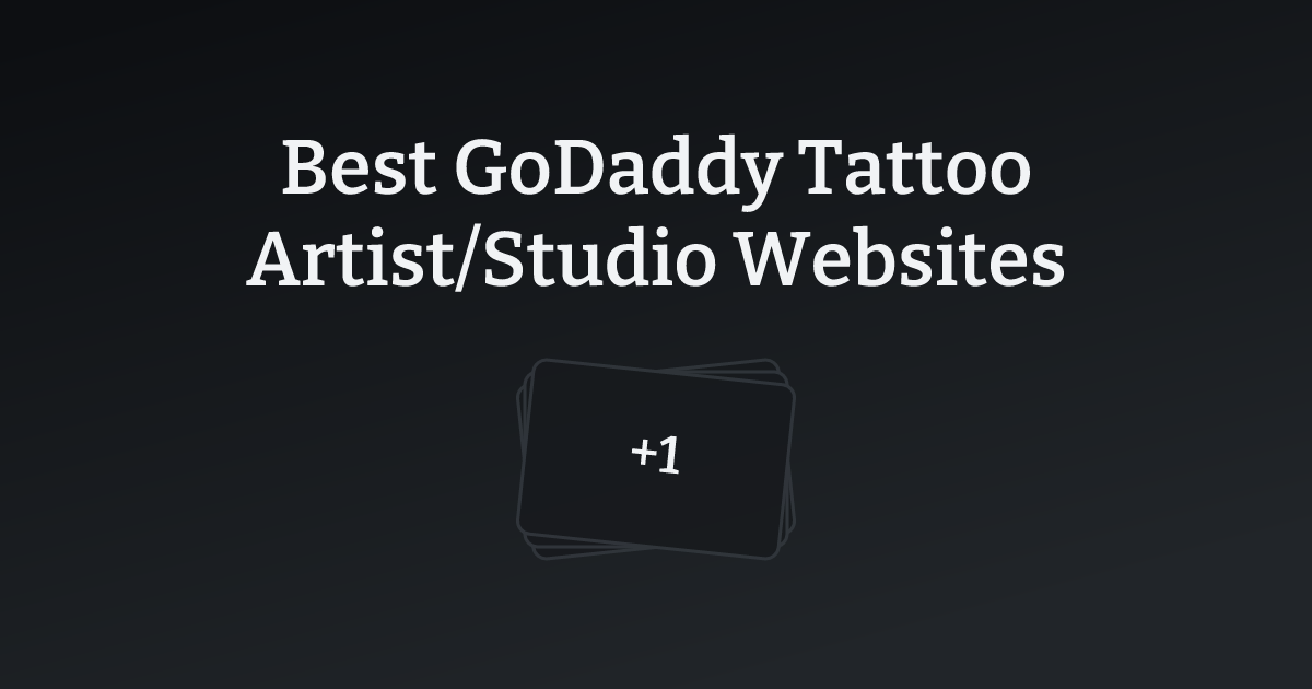 Best GoDaddy Tattoo Artist/Studio Websites with count