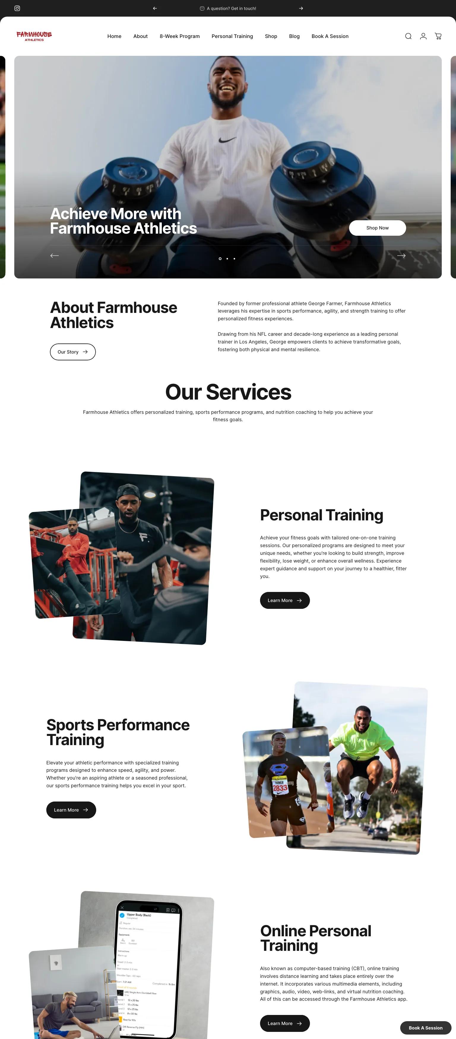 Farmhouse Athletics screenshot