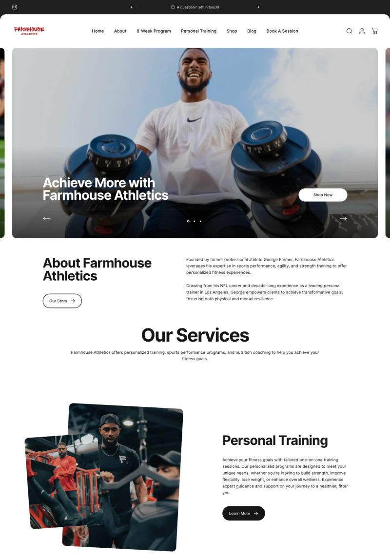 Farmhouse Athletics screenshot