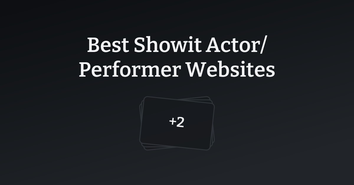 Best Showit Actor/Performer Websites with count