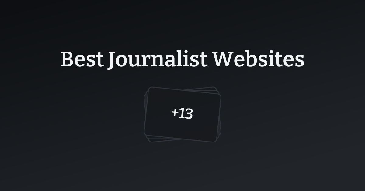 Best Journalist Websites with count